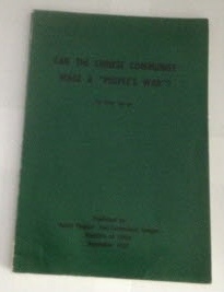 Image for Can the Chinese Communist Wage a People's War?