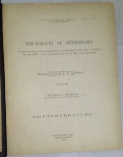 Image for Bibliography Of Meteorology