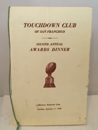 Second Annual Awards Dinner Menu Tuesday, January 11, 1949 Image for Second Annual Awards Dinner Menu Tuesday, January 11, 1949