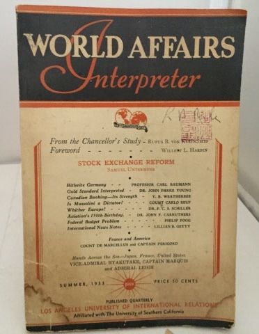 Image for World Affairs Interpreter Summer 1933