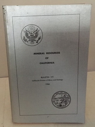 Image for Mineral Resources Of California Bulletin 191